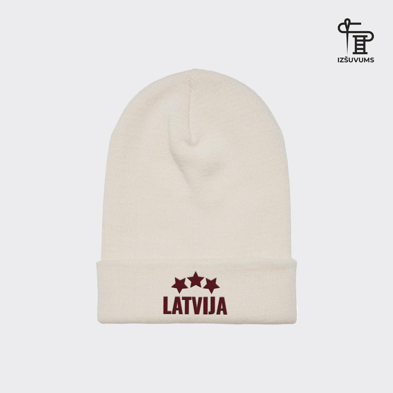 Izšūta ziemas cepure "Latvija"