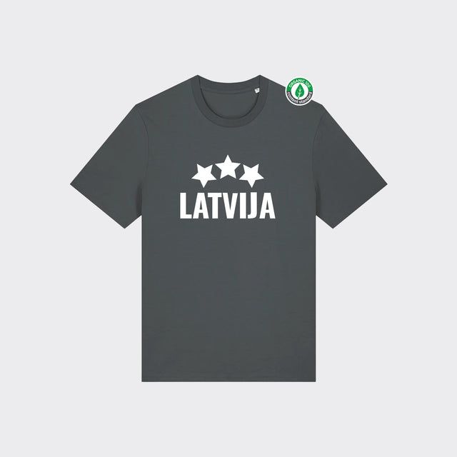 Organiskās kokvilnas T-krekls "LATVIJA"