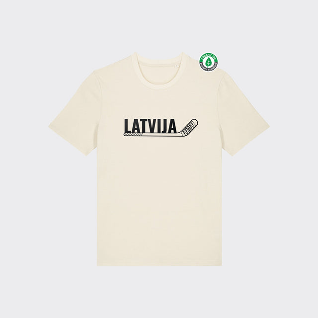 Organiskās kokvilnas T-krekls "LATVIJA (Hokejs)"