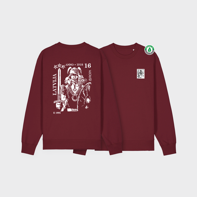 Organiskās kokvilnas džemperis "Lāčplēša pastmarka"