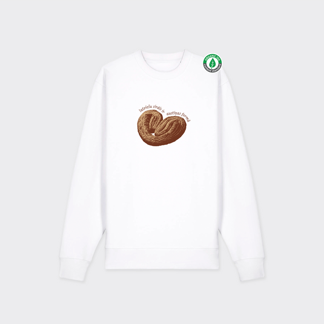 Organiskās kokvilnas džemperis "Latviešu sirdis"