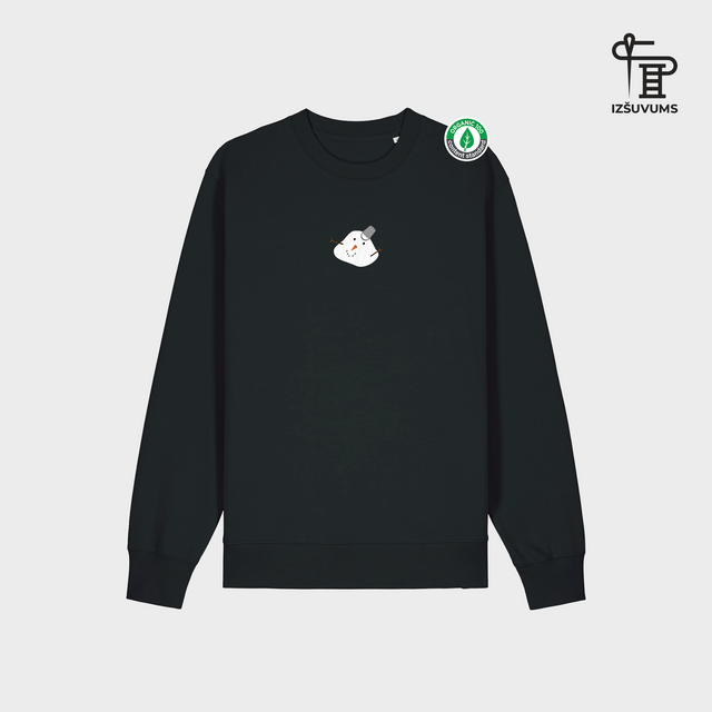 Izšūts organiskās kokvilnas džemperis "Latvijas ziema"