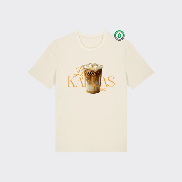 Organiskās kokvilnas T-krekls "Ledus kafijas klubs"