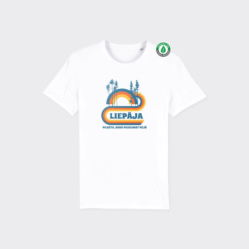 Organiskās kokvilnas T-krekls "Retro Liepāja"