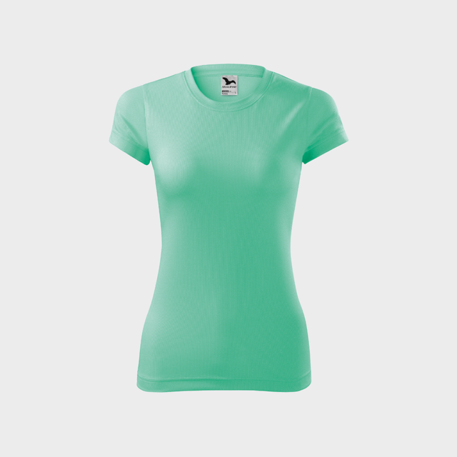 % Sieviešu M, L un XL izmēra peppermint krāsas sporta t-krekls ar tavu dizainu