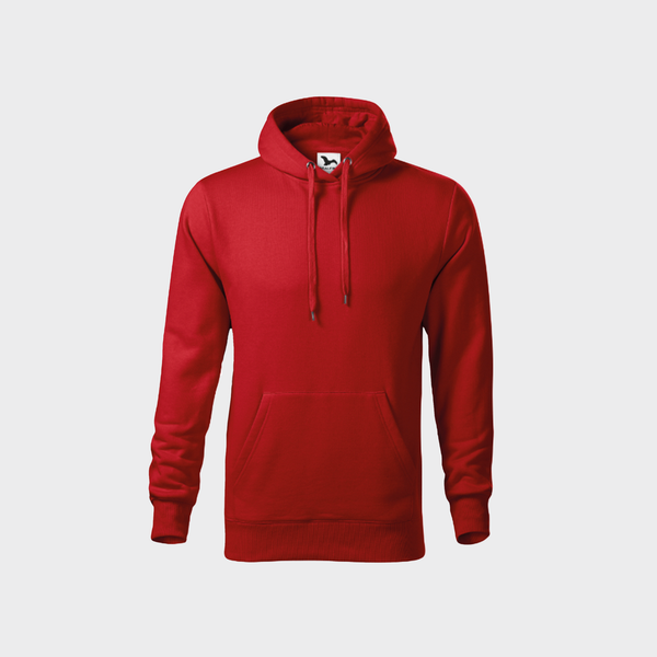 % Sarkans L izmēra vīriešu hūdijs CAPE ar tavu dizainu