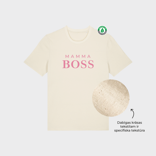 Organiskās kokvilnas T-krekls "Mamma BOSS"