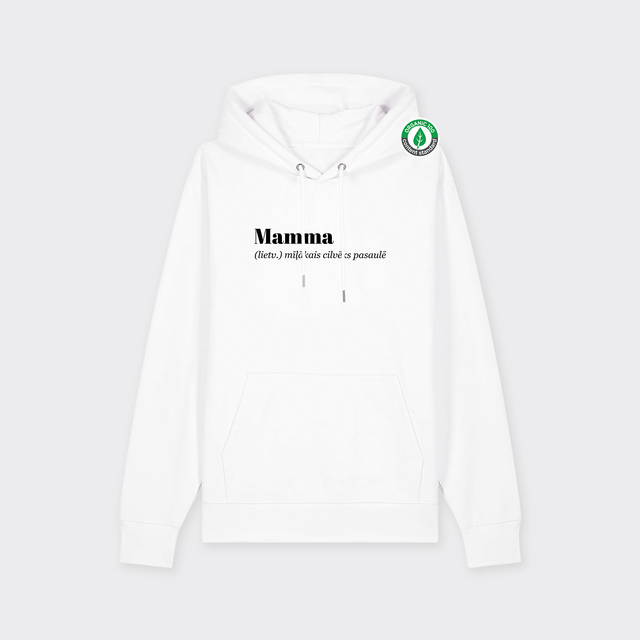 Organiskās kokvilnas hūdijs "Mamma (lietv.)"