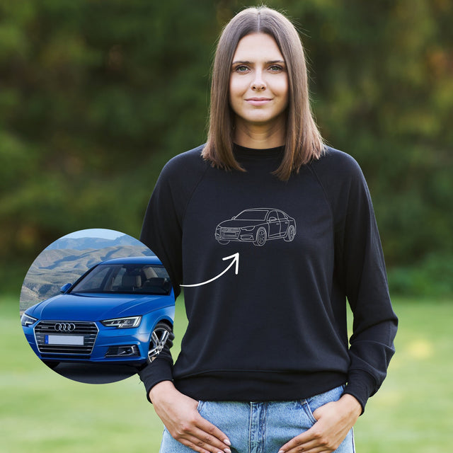 Džemperis ar personalizētu mašīnu line art