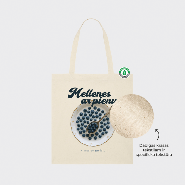 Auduma maisiņš "Melleņu piens"