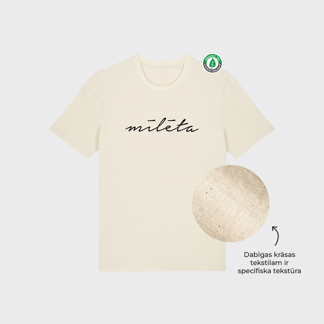 Organiskās kokvilnas T-krekls "Mīlēta"