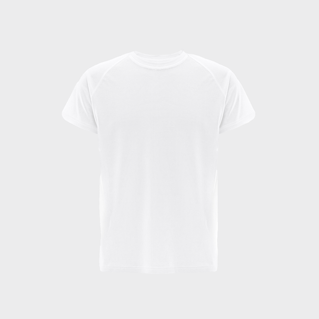 % Balts Unisex sporta t-krekls ar tavu dizainu