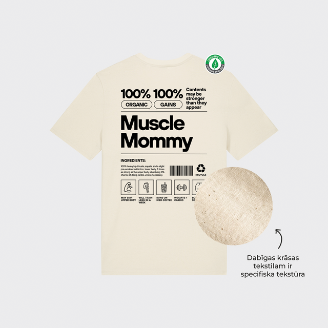 Organiskās kokvilnas T-krekls "Muscle Mommy"