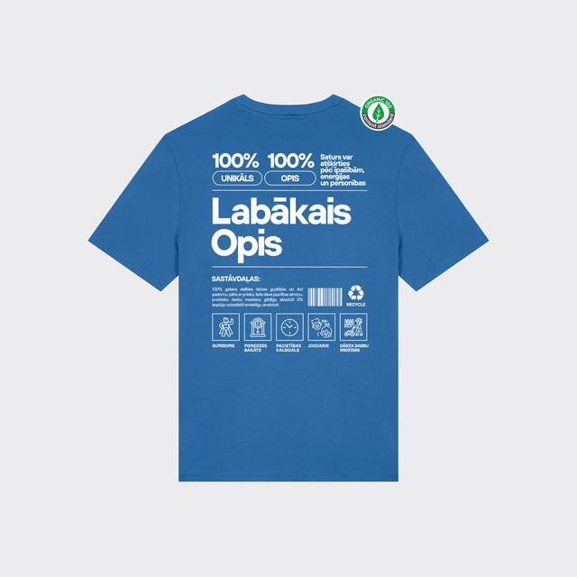 Organiskās kokvilnas T-krekls "Opis Etiķete"