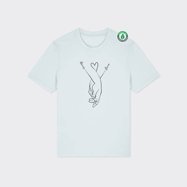 Organiskās kokvilnas Personalizējams T-krekls "Pāra rociņas"