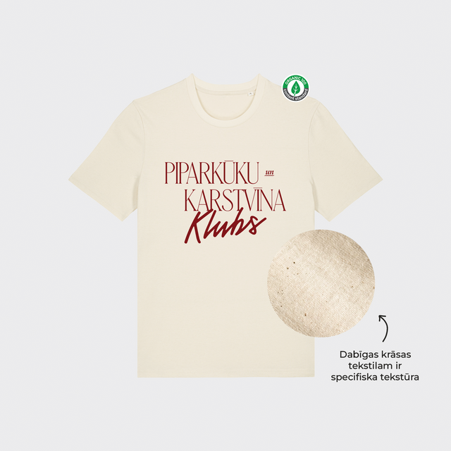 Organiskās kokvilnas T-krekls "Piparkūku un karstvīna klubs"