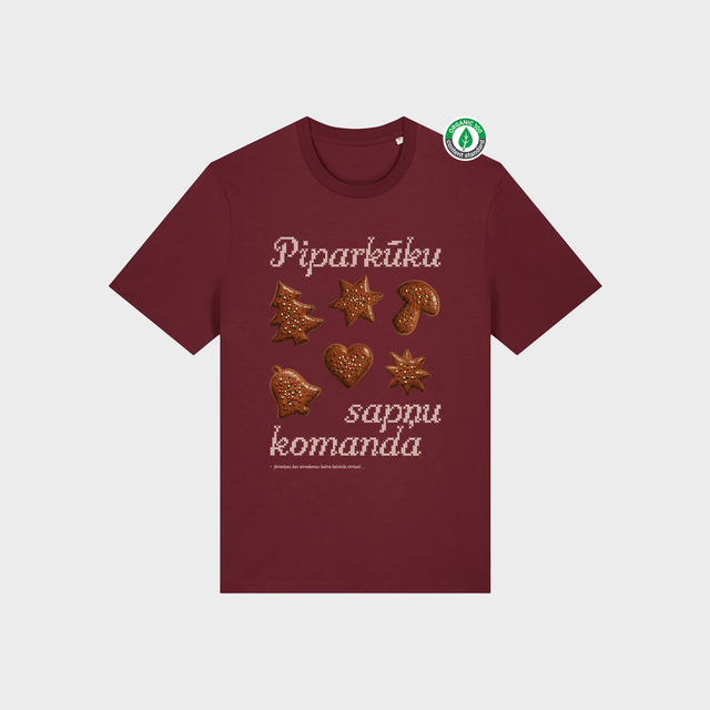 Organiskās kokvilnas T-krekls "Piparkūku komanda"