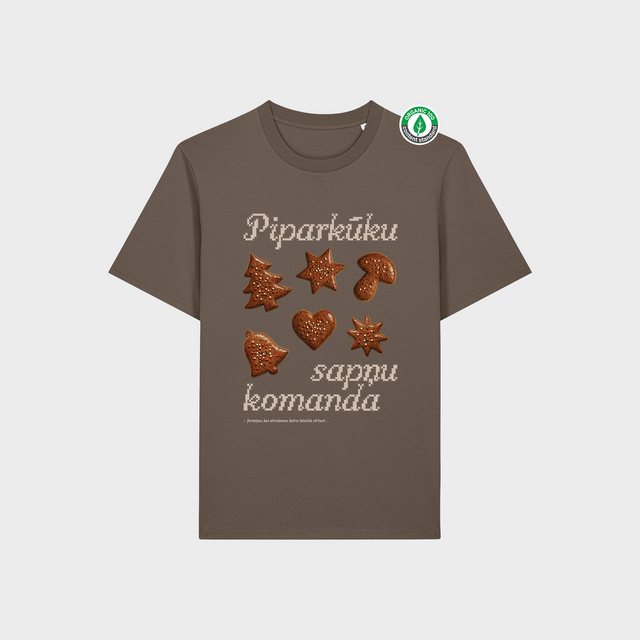 Organiskās kokvilnas T-krekls "Piparkūku komanda"