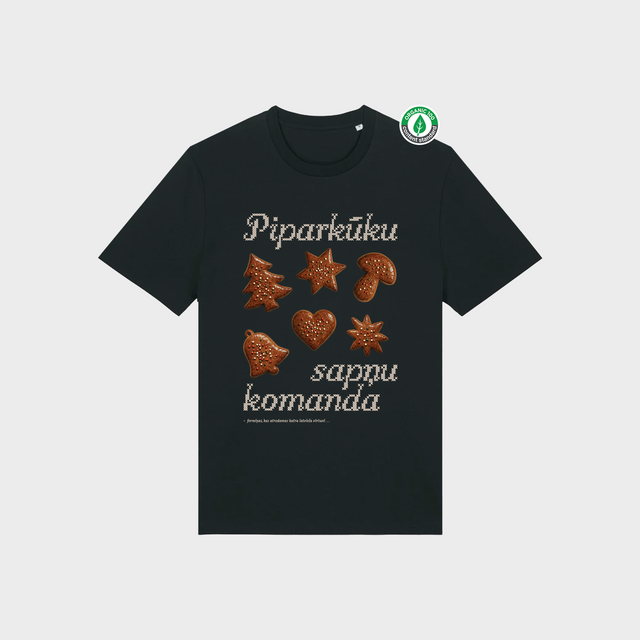 Organiskās kokvilnas T-krekls "Piparkūku komanda"