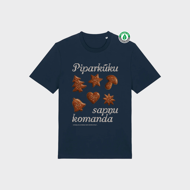Organiskās kokvilnas T-krekls "Piparkūku komanda"