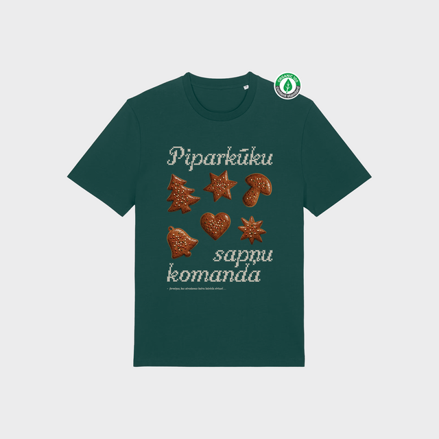 Organiskās kokvilnas T-krekls "Piparkūku komanda"