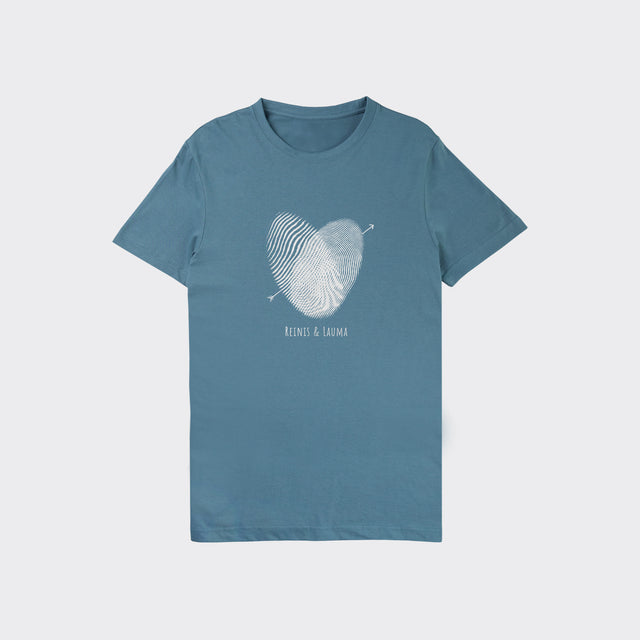 Personalizējams T-krekls "Pirkstu nospiedumu sirds"