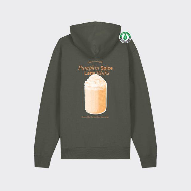 Organiskās kokvilnas hūdijs "Pumpkin spice latte klubs"