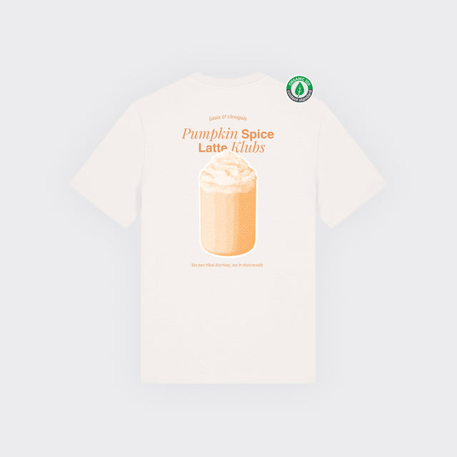 Organiskās kokvilnas T-krekls "Pumpkin spice latte klubs"