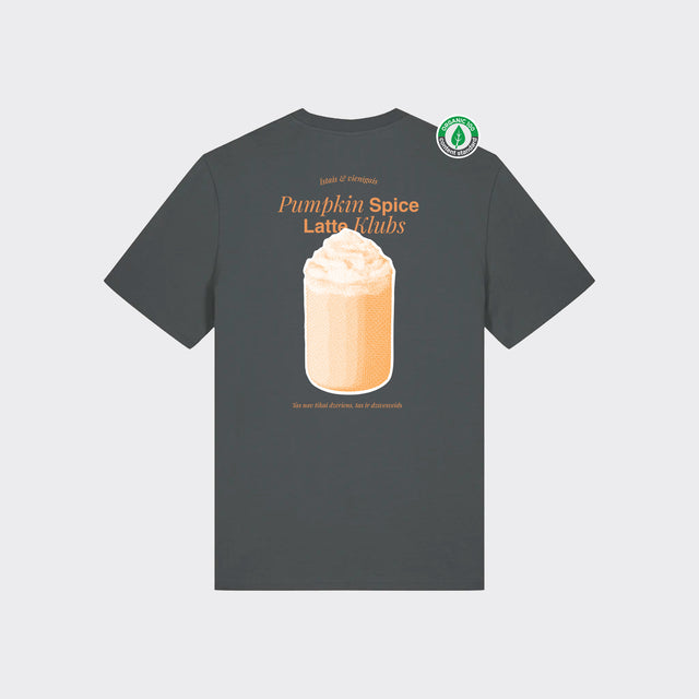 Organiskās kokvilnas T-krekls "Pumpkin spice latte klubs"