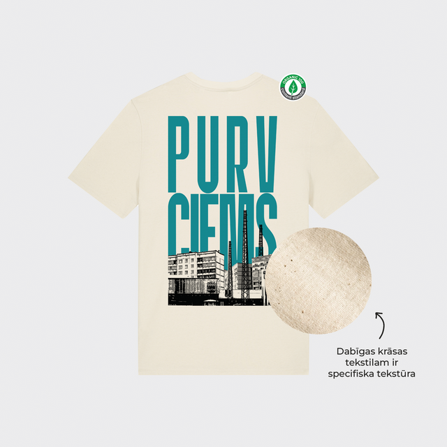Organiskās kokvilnas T-krekls "Purvciems"