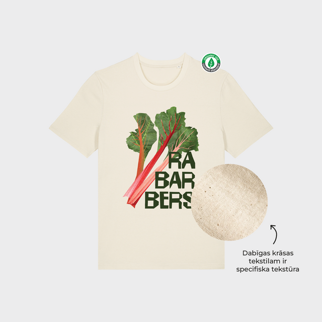 Organiskās kokvilnas T-krekls "Rabarbers"