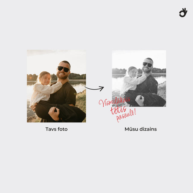 Organiskās kokvilnas T-krekls "Personalizēts retro foto"