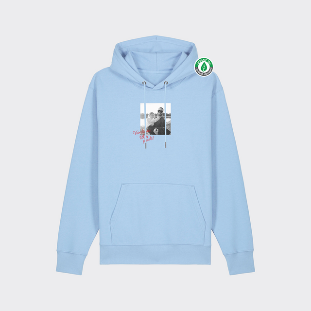 Organiskās kokvilnas hūdijs "Personalizēts retro foto"
