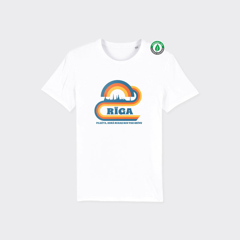 Organiskās kokvilnas T-krekls "Retro Rīga"