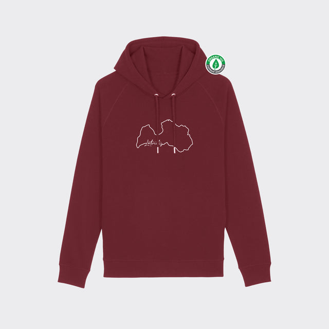 % Bordo, XL izmēra hūdijs "Robežas nebeidzas (Latvietis)" #4