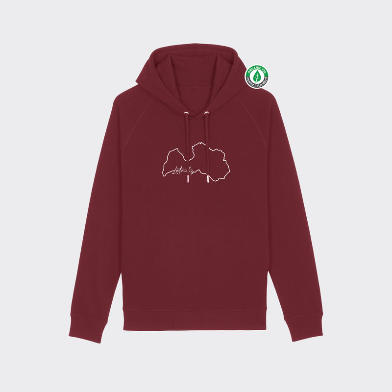 % Bordo, XL izmēra hūdijs "Robežas nebeidzas (Latvietis)" #4