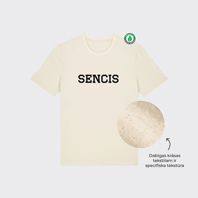 Organiskās kokvilnas T-krekls "SENCIS"