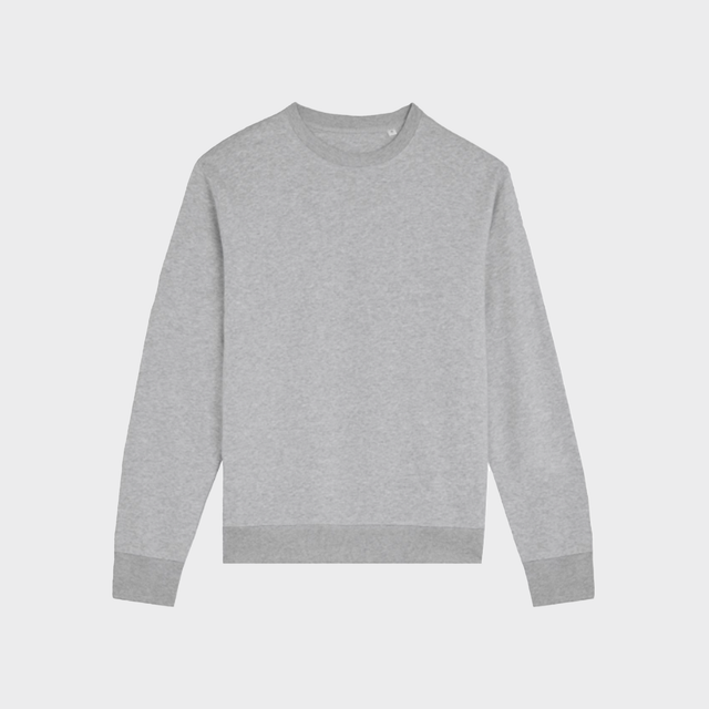 % Pelēks M un L izmēra unisex džemperis Matcher ar tavu dizainu