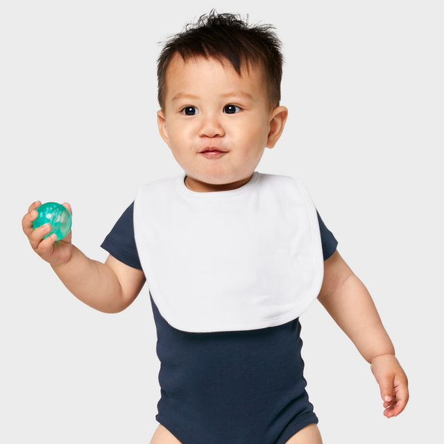 Organiskās kokvilnas mazuļu priekšautiņš Baby Bib