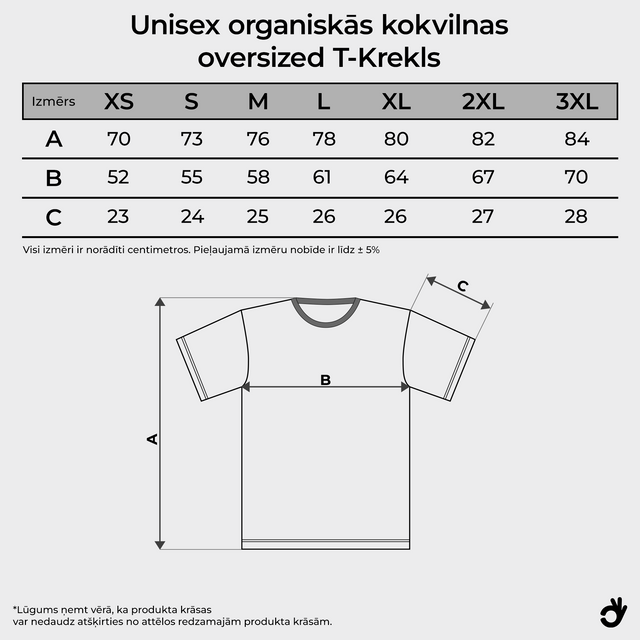 Izšūts organiskās kokvilnas oversized T-krekls "Zalktis"