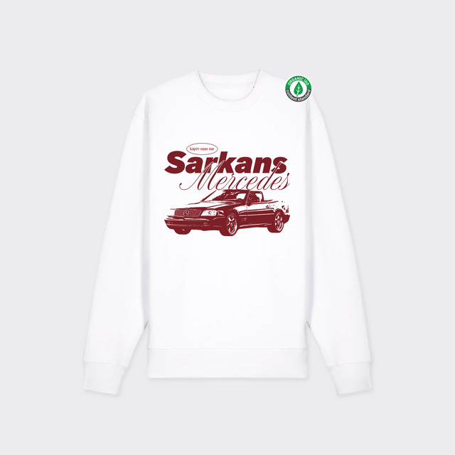 Organiskās kokvilnas džemperis "Sarkans Mercedes"