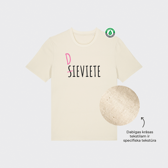 Organiskās kokvilnas T-krekls "Sieviete Dieviete"