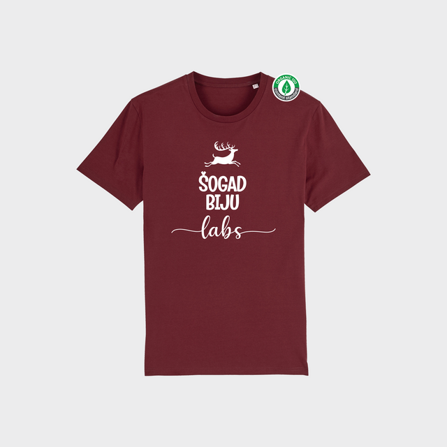 Organiskās kokvilnas T-krekls "Šogad Biju Labs"