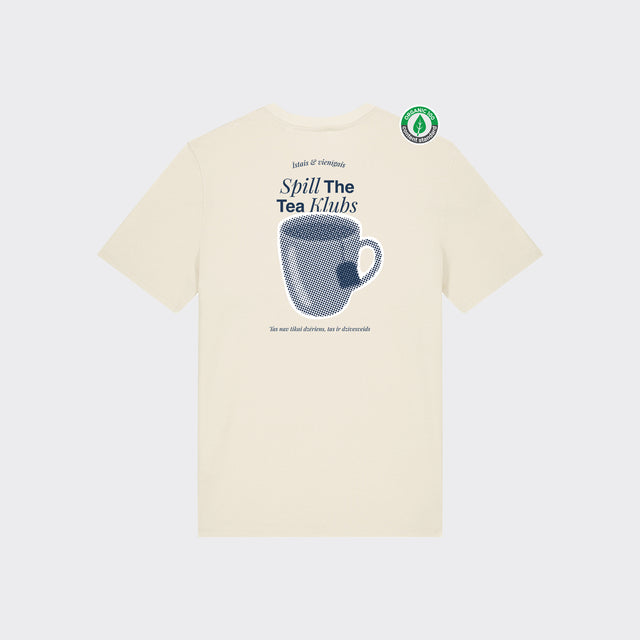Organiskās kokvilnas T-krekls "Spill the tea klubs"