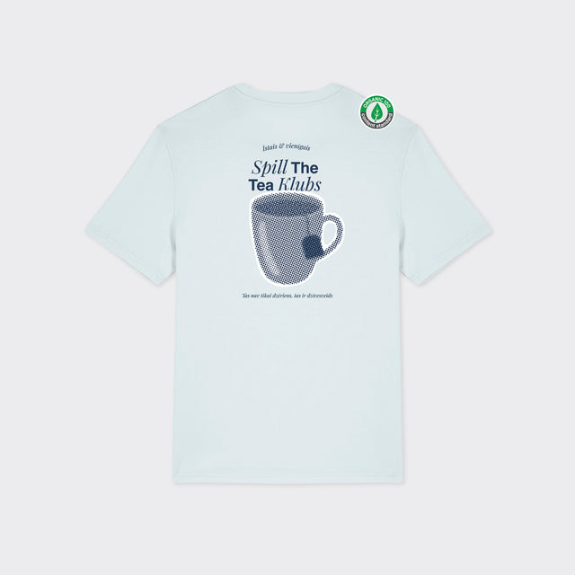 Organiskās kokvilnas T-krekls "Spill the tea klubs"