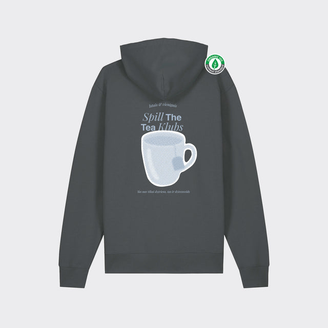 Organiskās kokvilnas hūdijs "Spill the tea klubs"