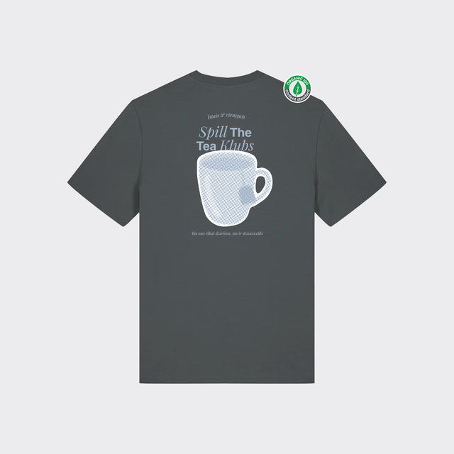 Organiskās kokvilnas T-krekls "Spill the tea klubs"