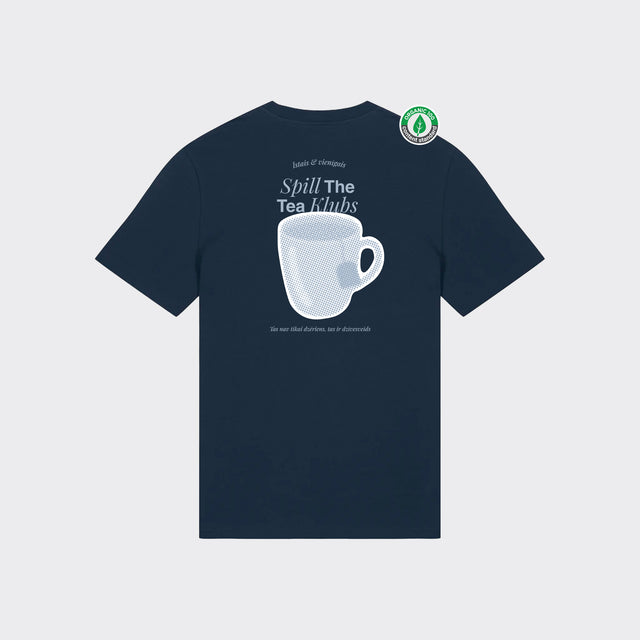 Organiskās kokvilnas T-krekls "Spill the tea klubs"