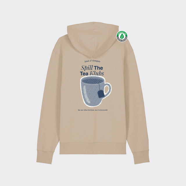 Organiskās kokvilnas hūdijs "Spill the tea klubs"