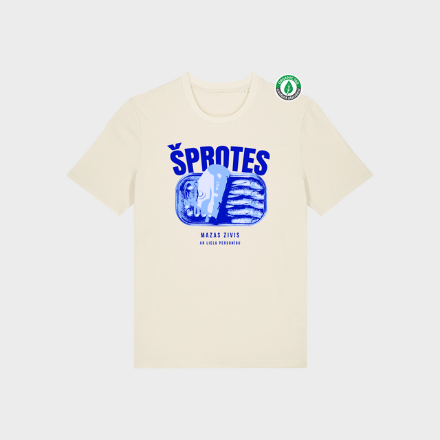 Organiskās kokvilnas T-krekls "ŠPROTES"